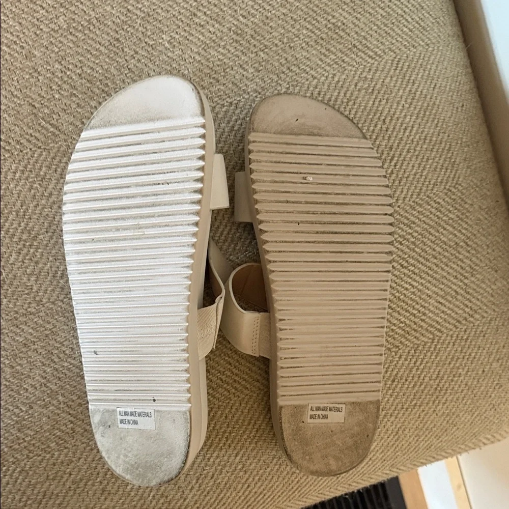 DV by Dolce Vita Cream Sandals with Gold Buckles - Picture 3 of 6